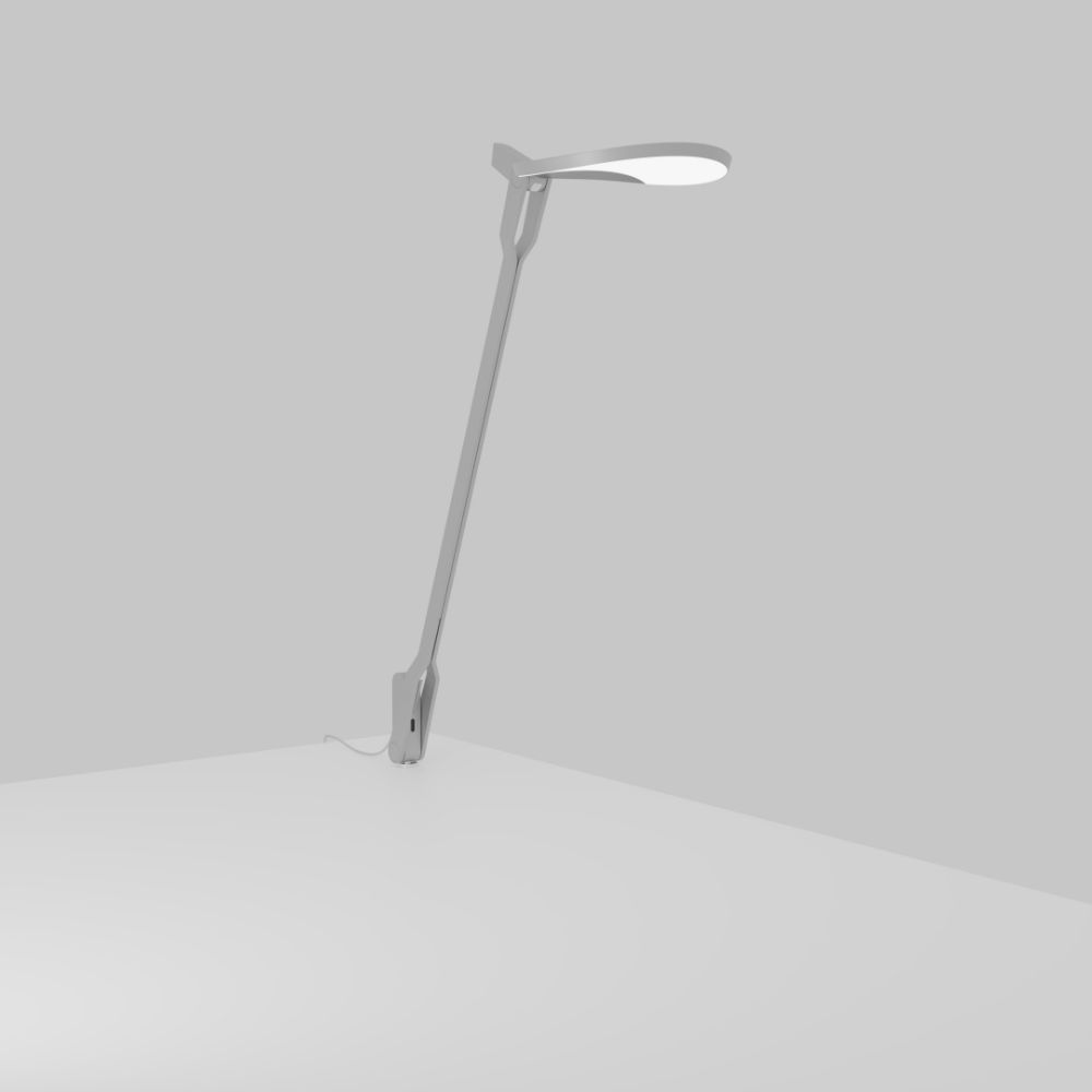 Koncept Lighting SPY-SIL-PRA-THR Splitty Pro Gen 2 Desk Lamp with through-table mount, Silver